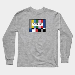 No Signal Television Screen Color Bars Test Pattern Offline Long Sleeve T-Shirt